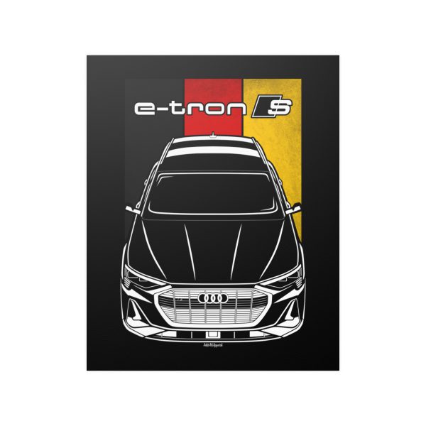 Audi E tron S 2021-2024 Poster - Germany Flag Print 16 x 20 inch by Auto Art Apparel