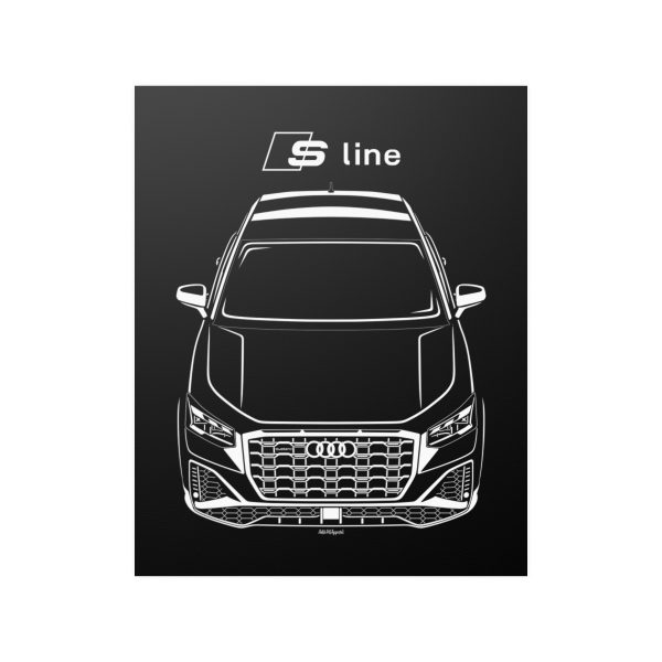 Audi Q2 S line 2021-2024 Poster 16 x 20 inch by Auto Art Apparel