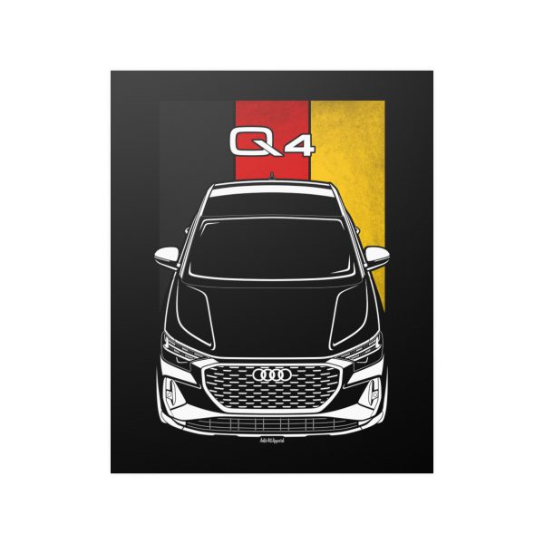 Audi Q4 E tron 2022-2024 Poster - Germany Flag Print 16 x 20 inch by Auto Art Apparel