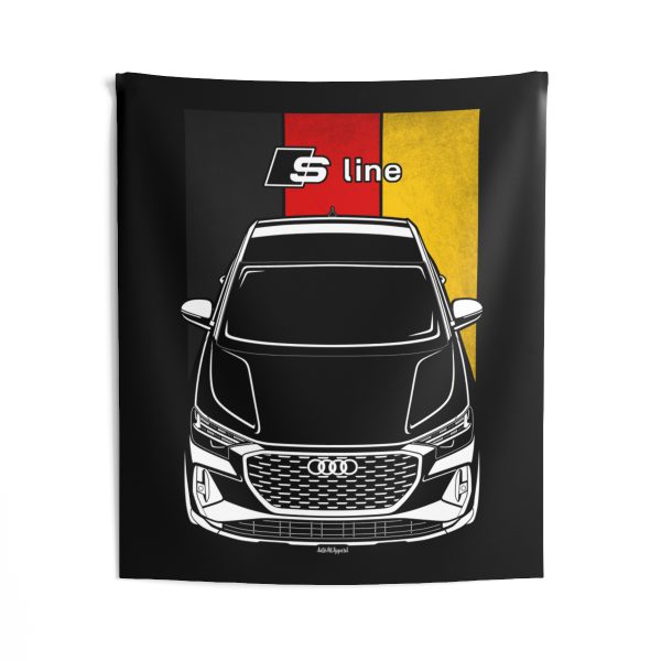 Audi Q4 E tron s line 2022-2024 Tapestry - Germany Flag Wall Art 50 x 60 inch by Auto Art Apparel
