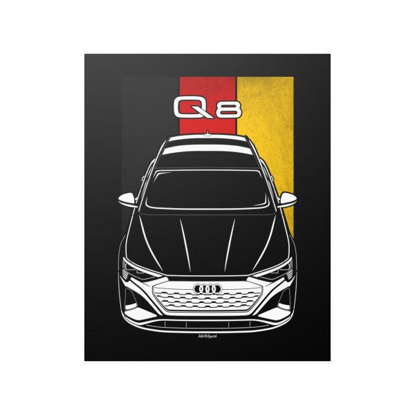 Audi Q8 E Tron 2024 Poster - Germany Flag Print 16 x 20 inch by Auto Art Apparel