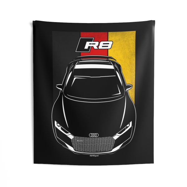 Audi R8 2016-2018 Tapestry - Germany Flag Wall Art 50 x 60 inch by Auto Art Apparel