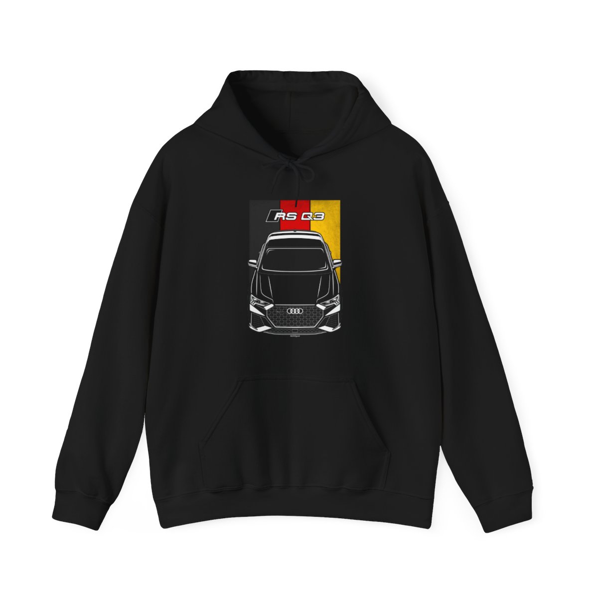 Audi RS Q3 2020-2024 Hoodie - Germany Flag Hooded Sweatshirt Black by Auto Art Apparel