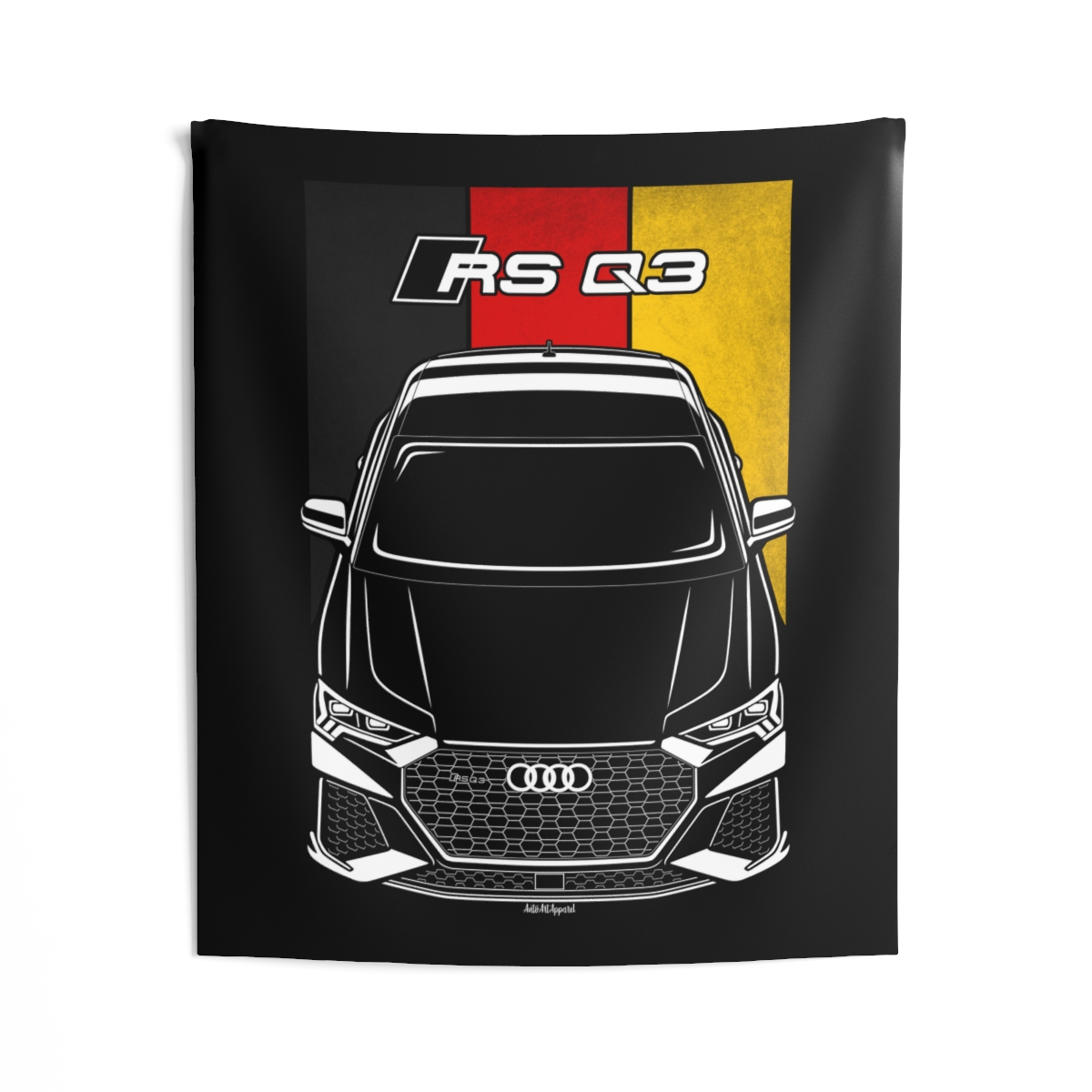 Audi RS Q3 2020-2024 Tapestry - Germany Flag Wall Art 50 x 60 inch by Auto Art Apparel