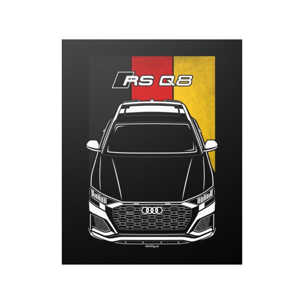 Audi RS Q8 2020-2023 Poster - Germany Flag Print 16 x 20 inch by Auto Art Apparel