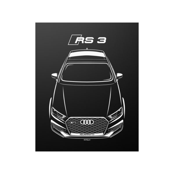 Audi RS3 2017-2020 Poster 16 x 20 inch by Auto Art Apparel