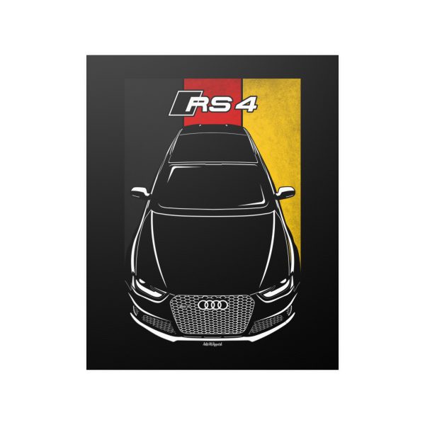 Audi RS4 2013-2015 Poster - Germany Flag Print 16 x 20 inch by Auto Art Apparel