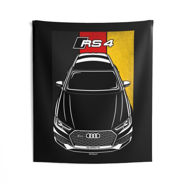 Audi RS4 2018-2019 Tapestry - Germany Flag Wall Art 50 x 60 inch by Auto Art Apparel