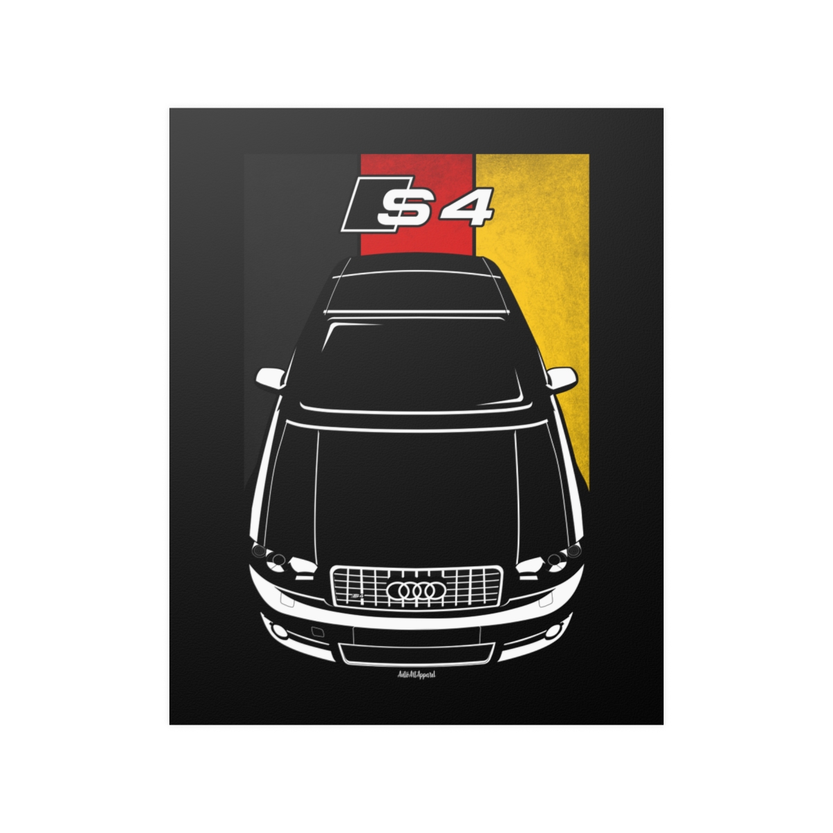 Audi S4 2004-2005 Poster - Germany Flag Print 16 x 20 inch by Auto Art Apparel