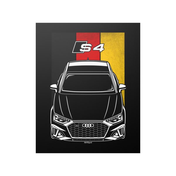 Audi S4 2020-2023 Poster - Germany Flag Print 16 x 20 inch by Auto Art Apparel