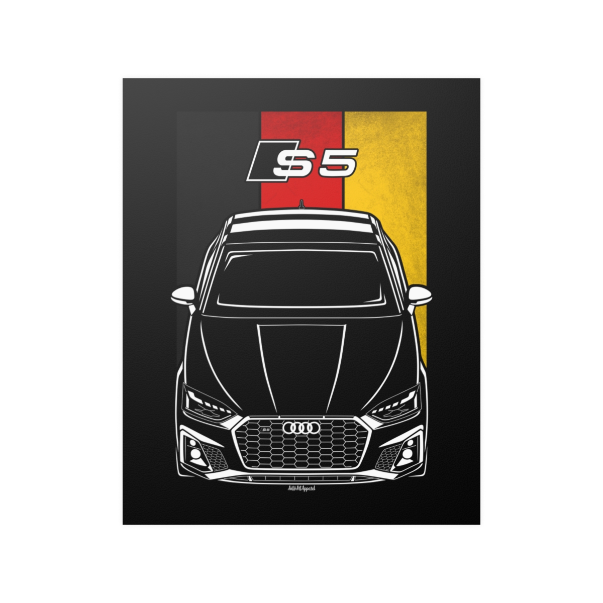 Audi S5 2020-2024 Poster - Germany Flag Print 16 x 20 inch by Auto Art Apparel