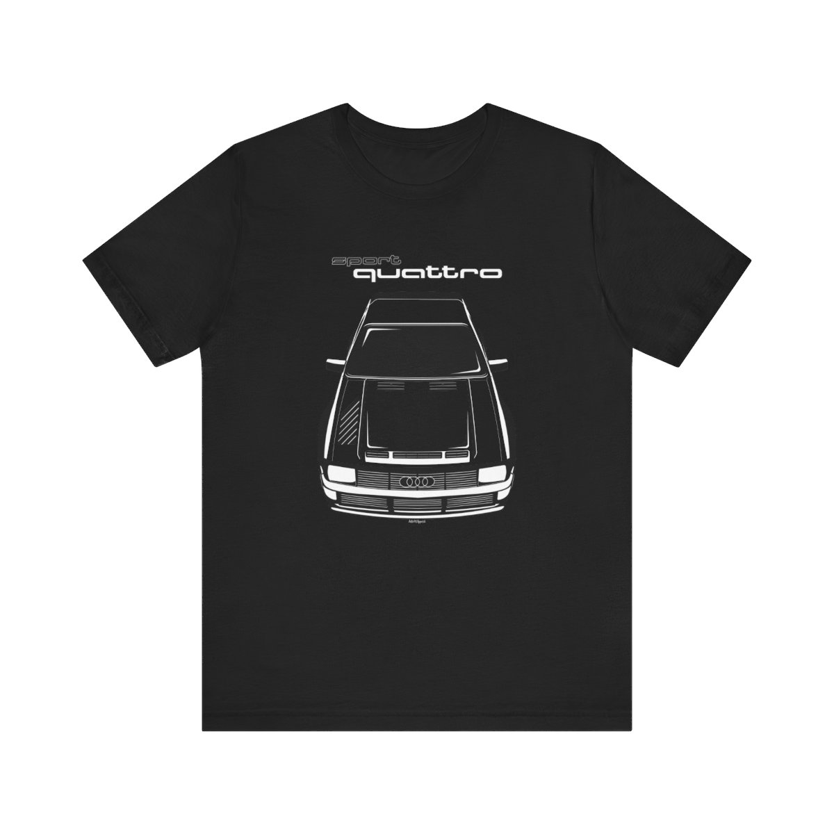 Audi Sport Quattro 1983-1986 T-shirt Black by Auto Art Apparel