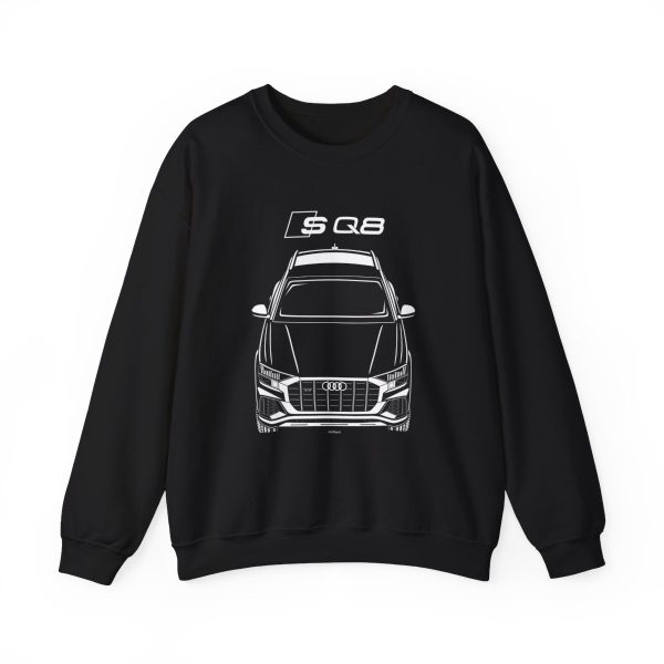 Audi SQ8 2019-2023 Crewneck Sweatshirt Black by Auto Art Apparel