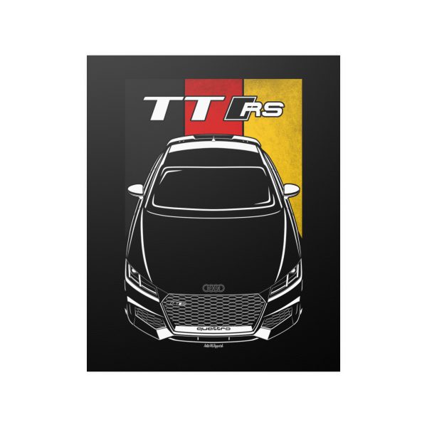 Audi TT RS 8S Poster - Germany Flag Print 16 x 20 inch by Auto Art Apparel