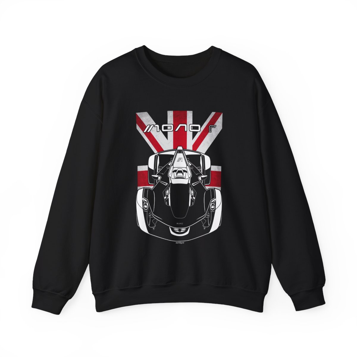 BAC Mono R Sweatshirt - UK Flag Crewneck Black by Auto Art Apparel