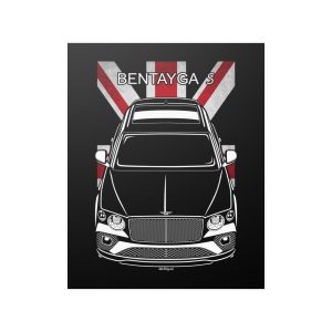 Bentley Bentayga S 2021-2024 Poster - UK Flag Print 16 x 20 inch by Auto Art Apparel