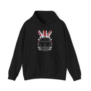 Bentley Continental GT Convertible 2019-2023 Hoodie - UK Flag Hooded Sweatshirt Black by Auto Art Apparel