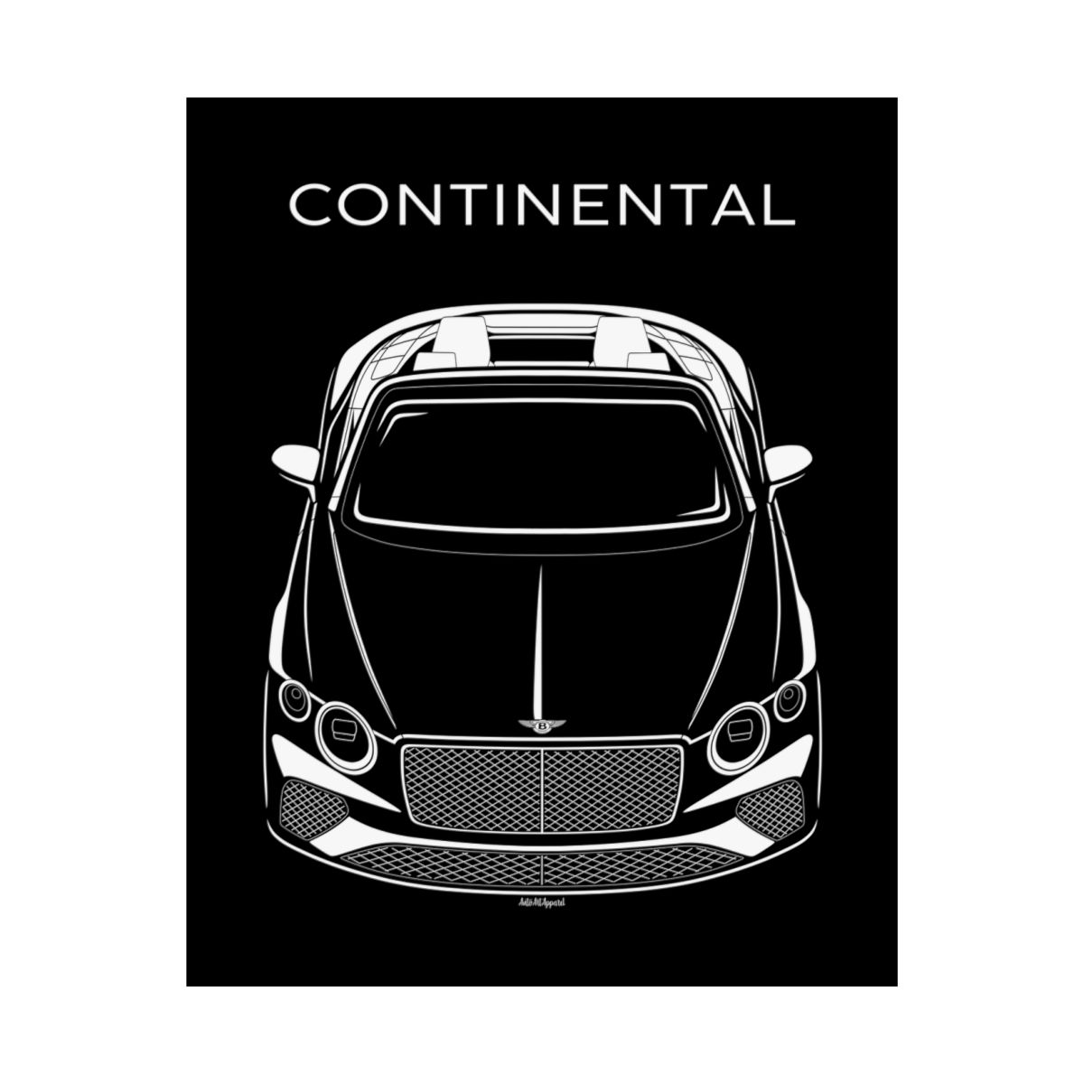 Bentley Continental GT Convertible 2019-2023 Poster 16 x 20 inch by Auto Art Apparel