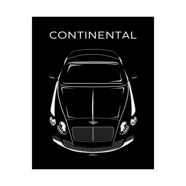 Bentley Continental GT Speed 2012-2018 Poster 16 x 20 inch by Auto Art Apparel