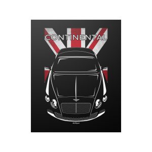 Bentley Continental GT Speed 2012-2018 Poster - UK Flag Print 16 x 20 inch by Auto Art Apparel