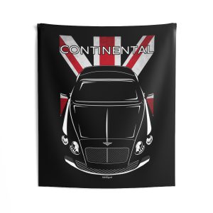 Bentley Continental GT Speed 2012-2018 Tapestry - UK Flag Wall Art 50 x 60 inch by Auto Art Apparel