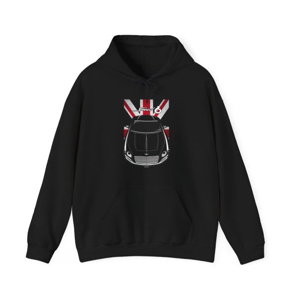 Bentley EXP 10 Speed 6 Hoodie - UK Flag Hooded Sweatshirt Black by Auto Art Apparel