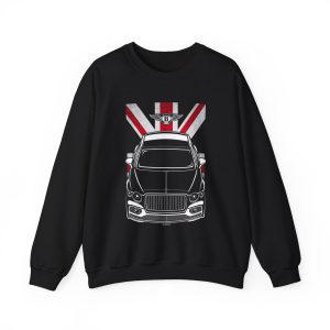 Bentley Flying Spur 2020-2024 Sweatshirt - UK Flag Crewneck Black by Auto Art Apparel