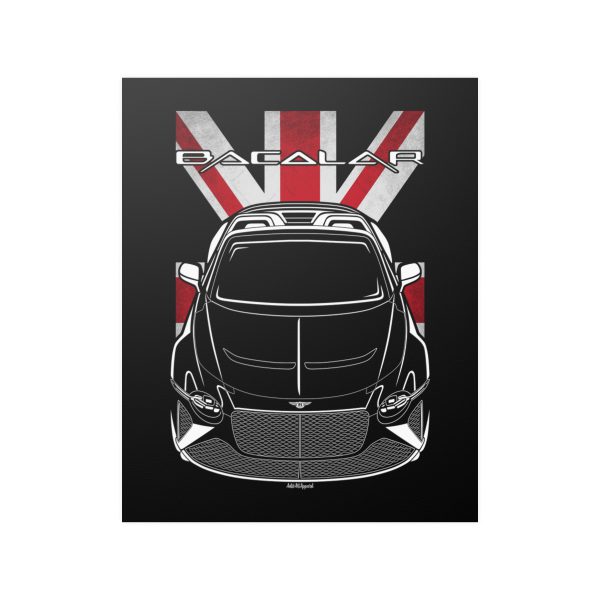 Bentley Mulliner Bacalar Poster - UK Flag Print 16 x 20 inch by Auto Art Apparel