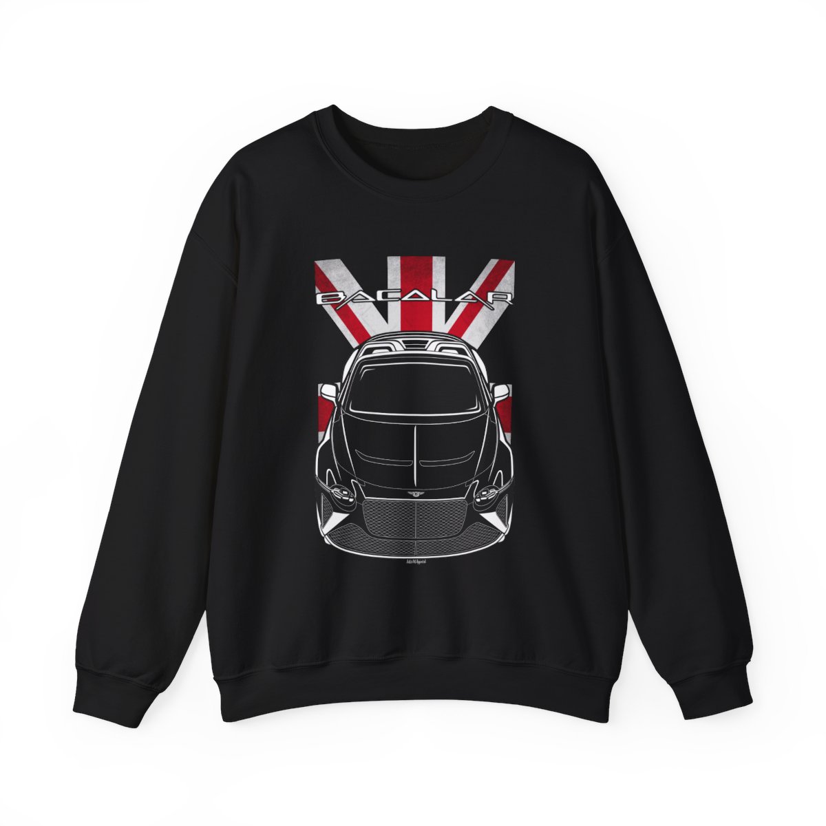 Bentley Mulliner Bacalar Sweatshirt - UK Flag Crewneck Black by Auto Art Apparel