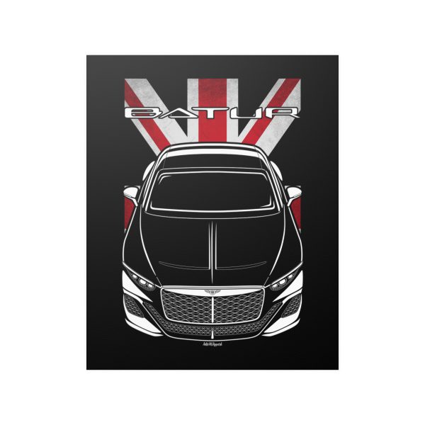 Bentley Mulliner Batur Poster - UK Flag Print 16 x 20 inch by Auto Art Apparel