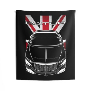 Bentley Mulliner Batur Tapestry - UK Flag Wall Art 50 x 60 inch by Auto Art Apparel