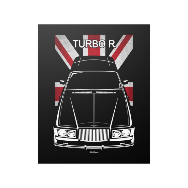 Bentley Turbo R Poster - UK Flag Print 16 x 20 inch by Auto Art Apparel