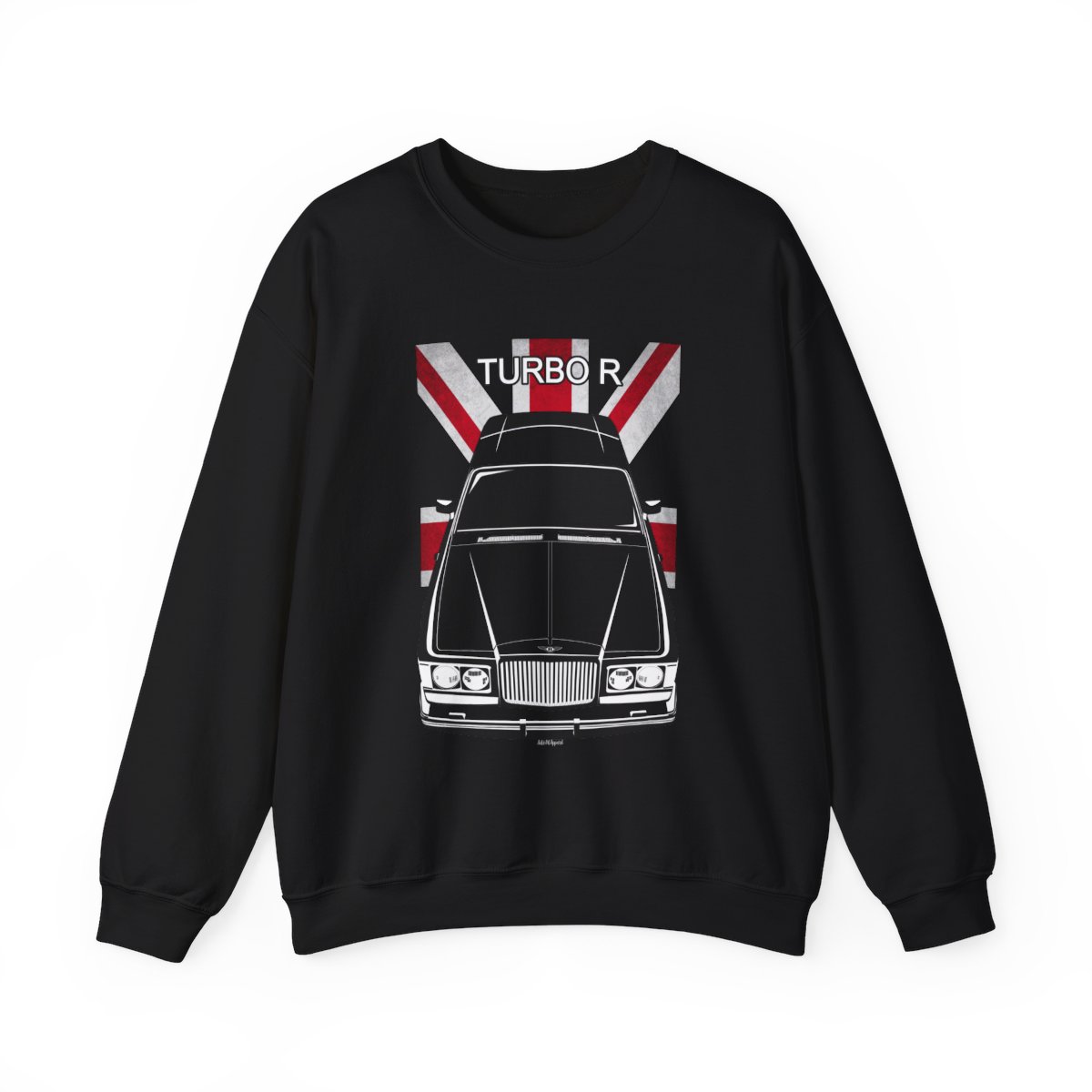 Bentley Turbo R Sweatshirt - UK Flag Crewneck Black by Auto Art Apparel