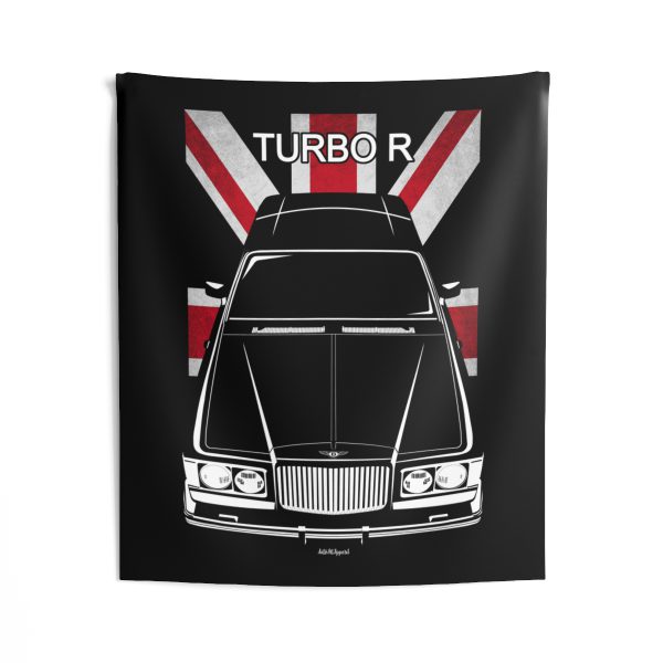 Bentley Turbo R Tapestry - UK Flag Wall Art 50 x 60 inch by Auto Art Apparel