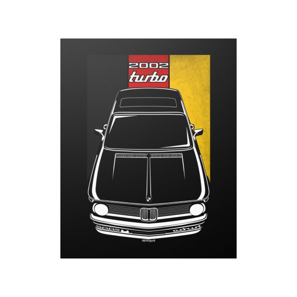 BMW 2002 Turbo Poster - Germany Flag Print 16 x 20 inch by Auto Art Apparel