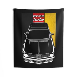 BMW 2002 Turbo Tapestry - Germany Flag Wall Art 50 x 60 inch by Auto Art Apparel