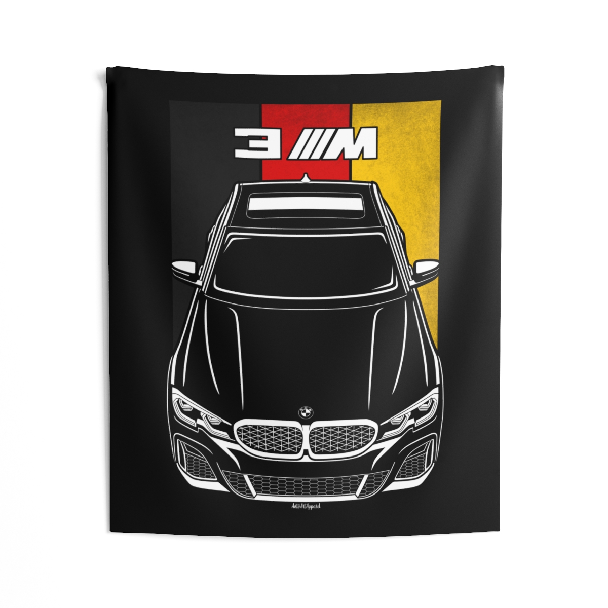 BMW 3 series M 2019-2022 Tapestry - Germany Flag Wall Art 50 x 60 inch by Auto Art Apparel