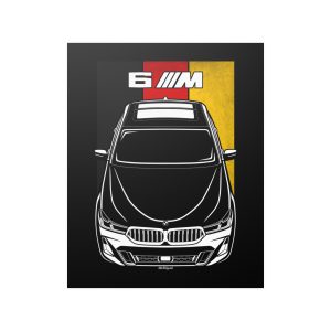 BMW 6 Series M 2020-2024 Poster - Germany Flag Print 16 x 20 inch by Auto Art Apparel
