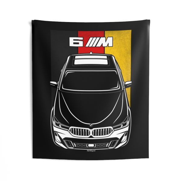 BMW 6 Series M 2020-2024 Tapestry - Germany Flag Wall Art 50 x 60 inch by Auto Art Apparel
