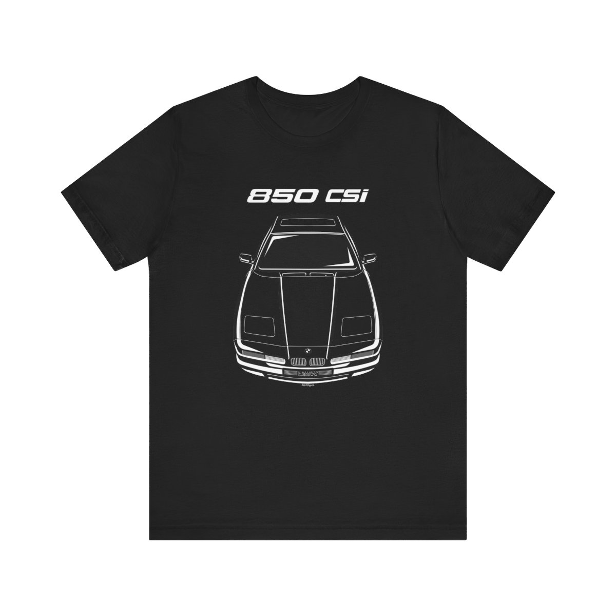 BMW 850 CSI T-shirt Black by Auto Art Apparel