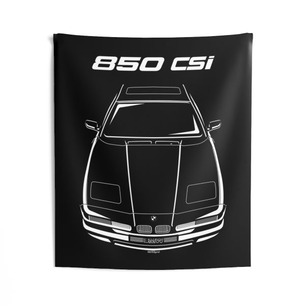 BMW 850 CSI Tapestry 50 x 60 inch by Auto Art Apparel