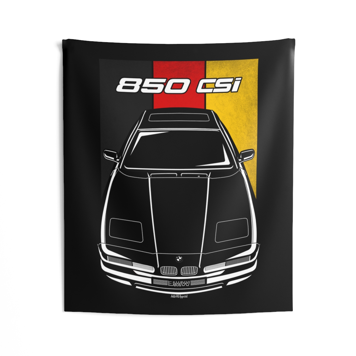 BMW 850 CSI Tapestry - Germany Flag Wall Art 50 x 60 inch by Auto Art Apparel