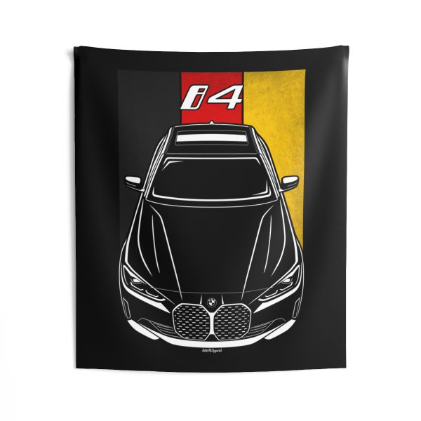 BMW i4 Tapestry - Germany Flag Wall Art 50 x 60 inch by Auto Art Apparel