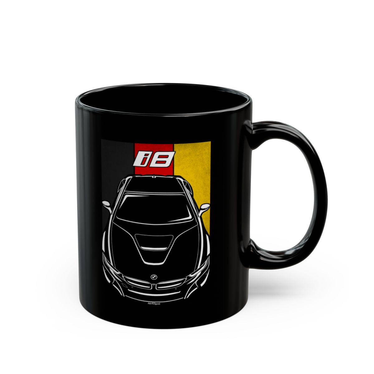BMW i8 Mug - Germany Flag Coffee Mug 11 oz by Auto Art Apparel