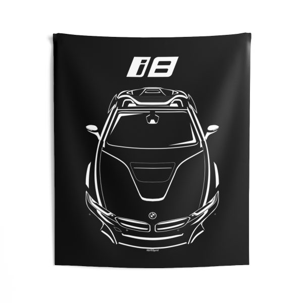 BMW i8 Roadster Tapestry 50 x 60 inch by Auto Art Apparel