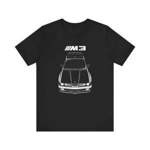 BMW M3 1986-1991 T-shirt Black by Auto Art Apparel