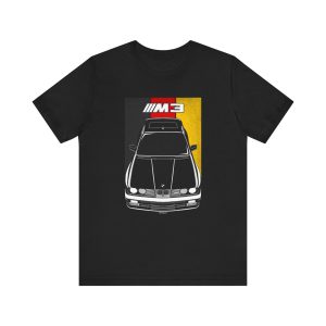 BMW M3 1986-1991 T-shirt - Germany Flag Shirt Black by Auto Art Apparel