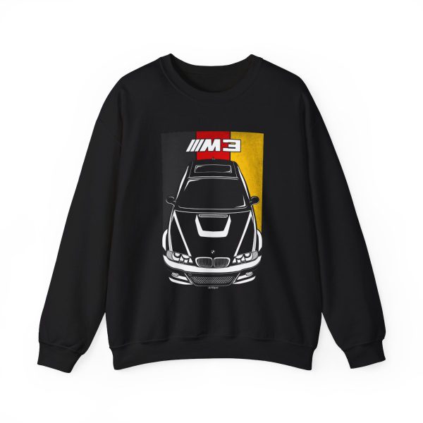 BMW M3 2000-2006 Sweatshirt - Germany Flag Crewneck Black by Auto Art Apparel