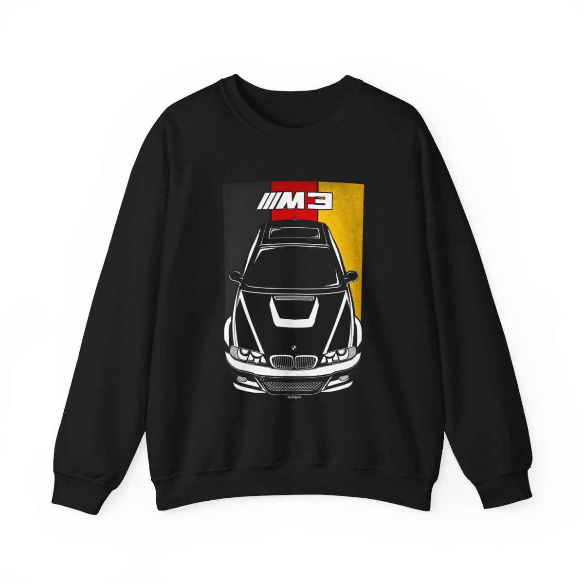 BMW M3 2000-2006 Sweatshirt - Germany Flag Crewneck Black by Auto Art Apparel