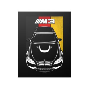 BMW M3 2007-2013 Poster - Germany Flag Print 16 x 20 inch by Auto Art Apparel